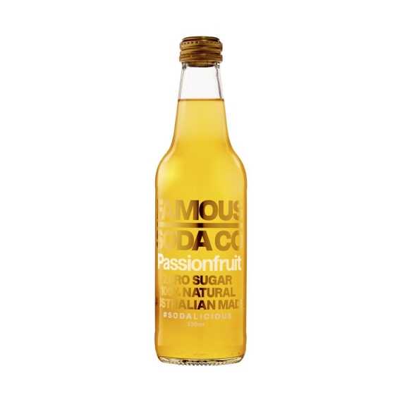 Famous Soda Co. Passionfruit 330ml – 12 Pack