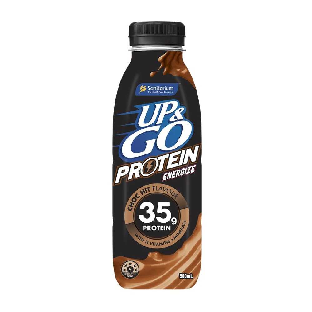 Up&Go Protein Energize Choc Hit 35g Protein 500ml – 8 Pack