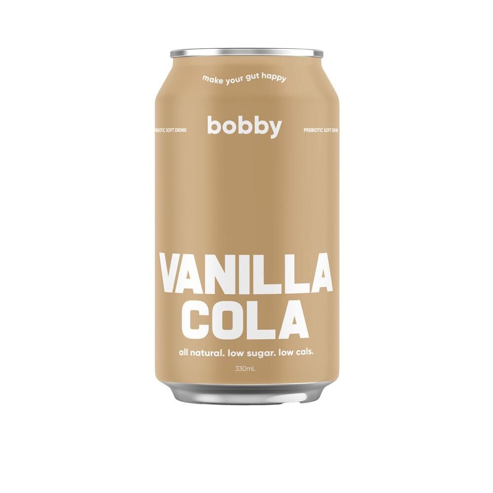 bobby Prebiotic Vanilla Cola 330ml – 16 Pack (4x4)
