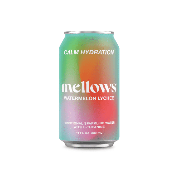 Mellows Watermelon & Lychee Functional Sparkling Water 330ml - 24 Pack (6x4)