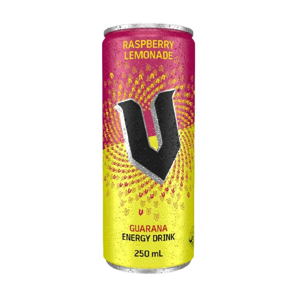 V Energy Drink Raspberry Lemonade 250ml – 24 Pack