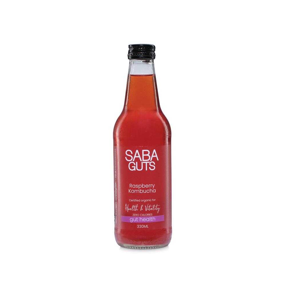 Saba Guts Raspberry Kombucha 330ml – 12 Pack