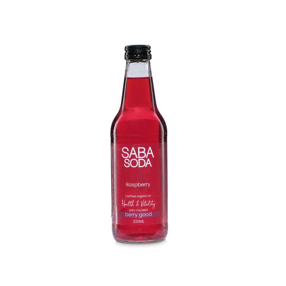 Saba Soda Raspberry Zero Sugar 330ml – 12 Pack