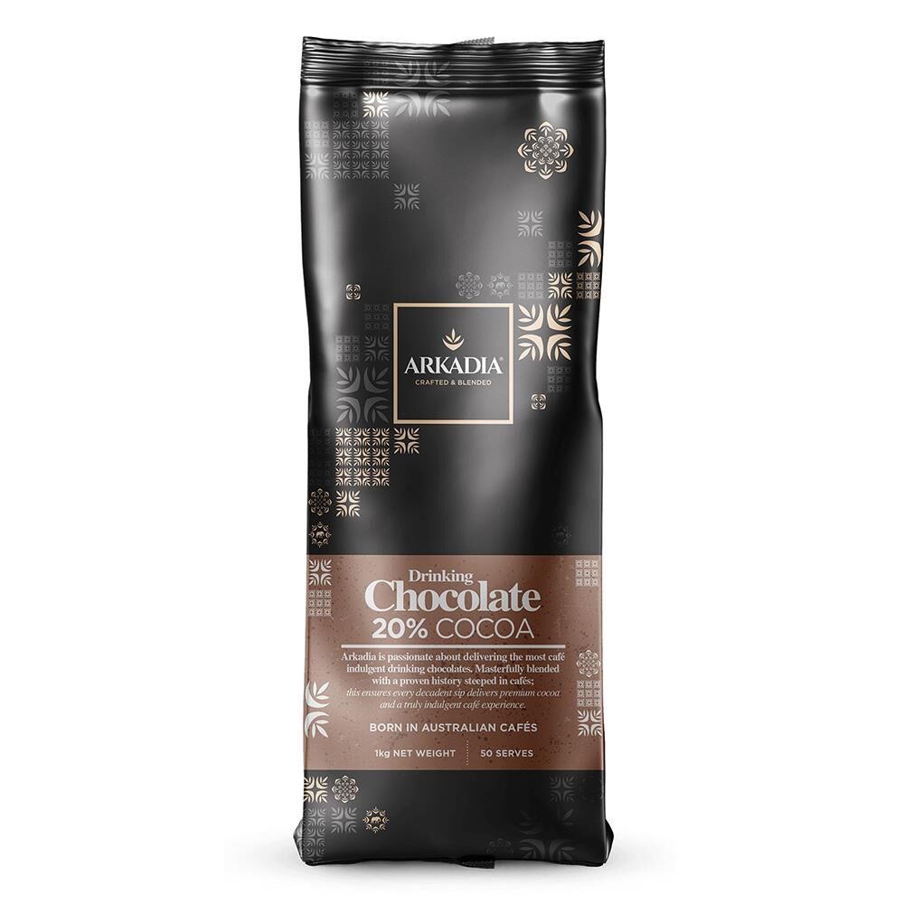 Arkadia Drinking Chocolate Powder 20% Cocoa Blend 1kg – 1 Unit