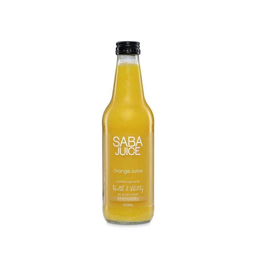 Saba Juice Organic Orange 330ml – 12 Pack