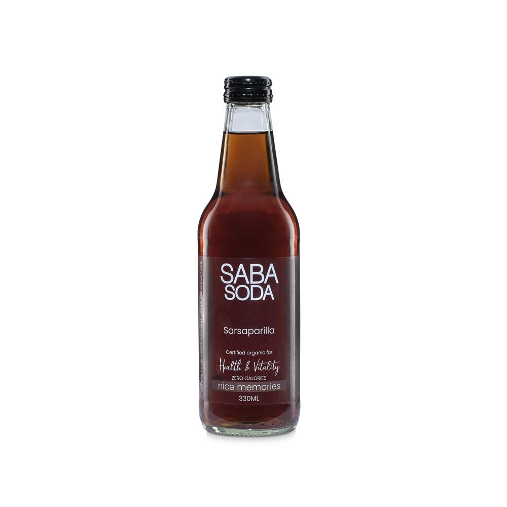Saba Soda Sarsaparilla Zero Sugar 330ml – 12 Pack