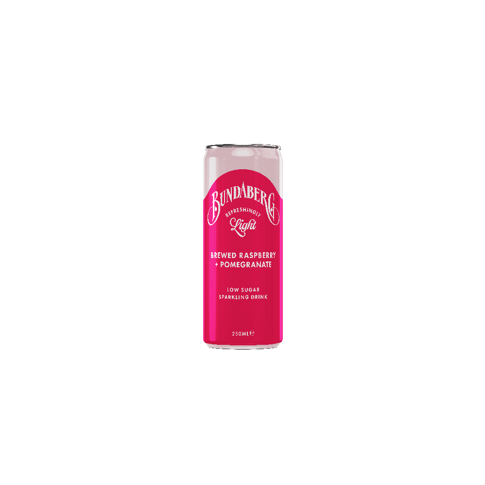 Bundaberg Refreshingly Light Raspberry and Pomegranate 250ml – 24 Pack