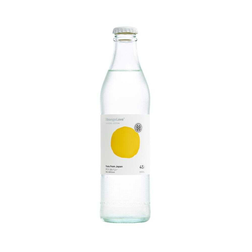 StrangeLove Yuzu From Japan Lo-Cal Soda Glass 300ml – 24 Pack