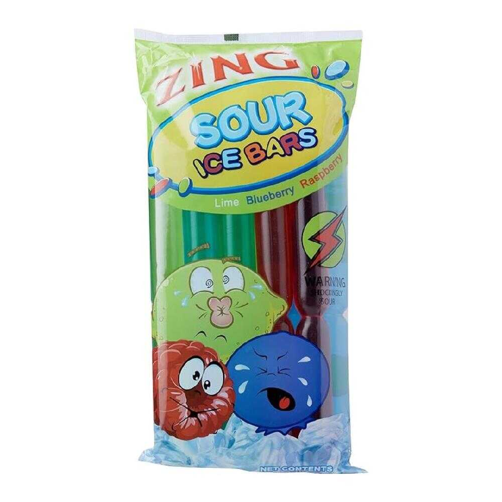 Zing Sour Ice Bars 85ml – 120 Pack (12x10)