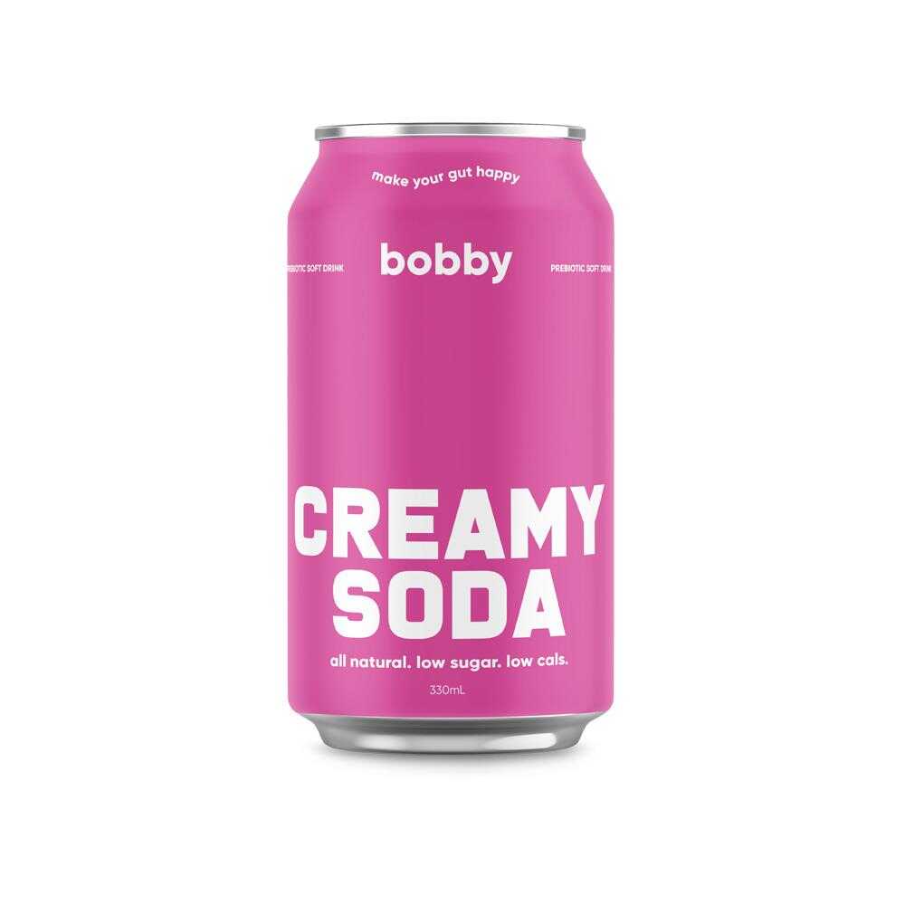 bobby Prebiotic Creamy Soda 330ml – 16 Pack (4x4)