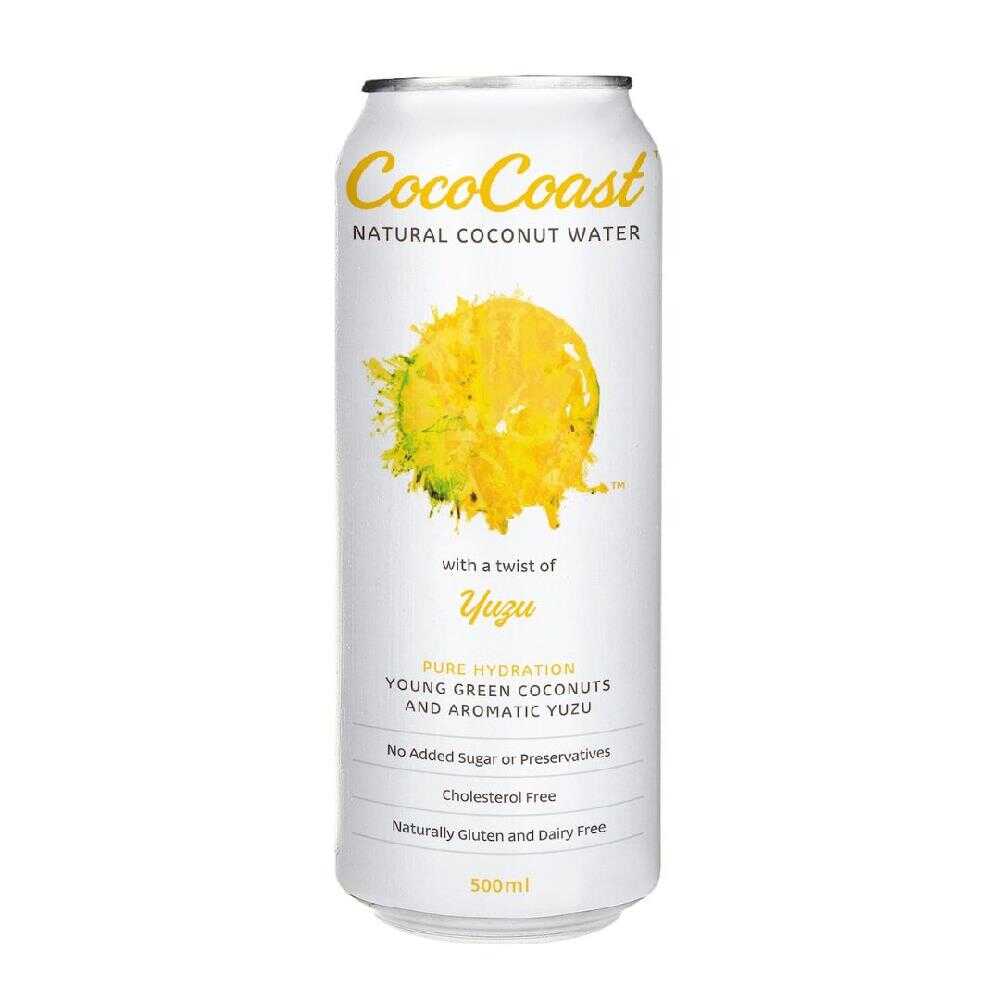 CocoCoast Yuzu Coconut Water 500ml – 24 Pack