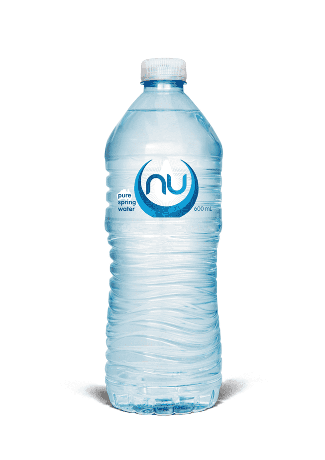 Nu Pure Spring Water Round Bottle 600ml – 24 Pack