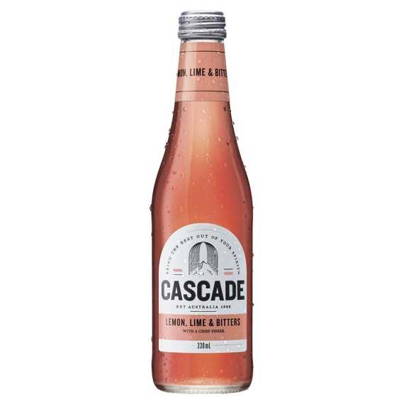Cascade Lemon Lime & Bitters Glass 330ml – 24 Pack