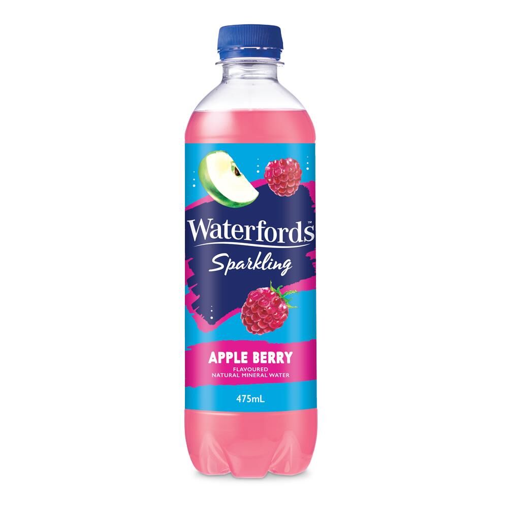 Waterfords Sparkling Water Apple Berry 475ml – 20 Pack
