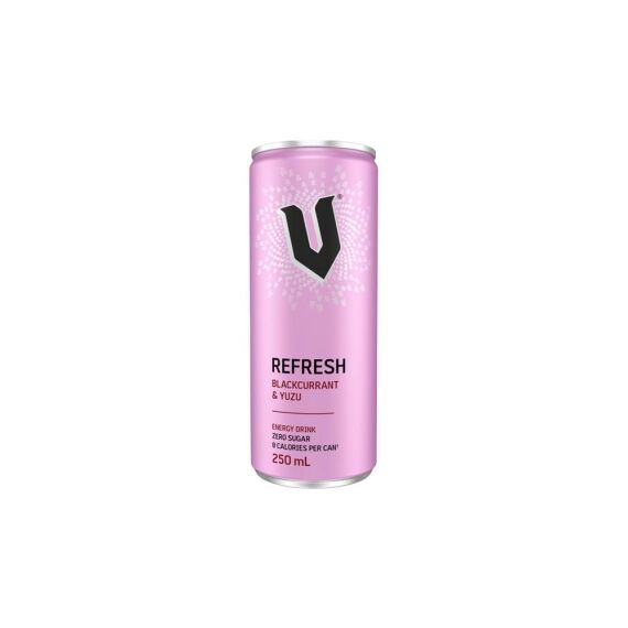 V Energy Drink Refresh Blakcurrant & Yuzu 250ml – 24 Pack