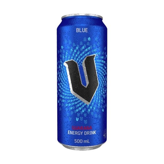 V Energy Drink Blue 500ml – 24 Pack (2x12)