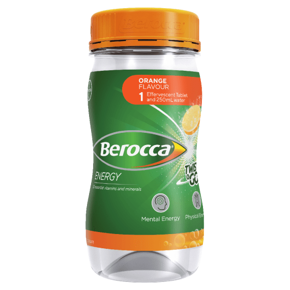 Berocca Twist N Go Orange 250ml – 12 Pack