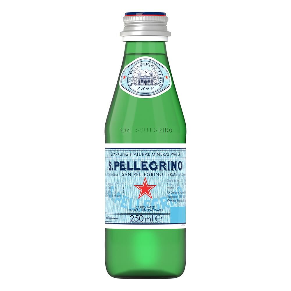 S.Pellegrino Sparkling Mineral Water Glass 250ml – 24 Pack