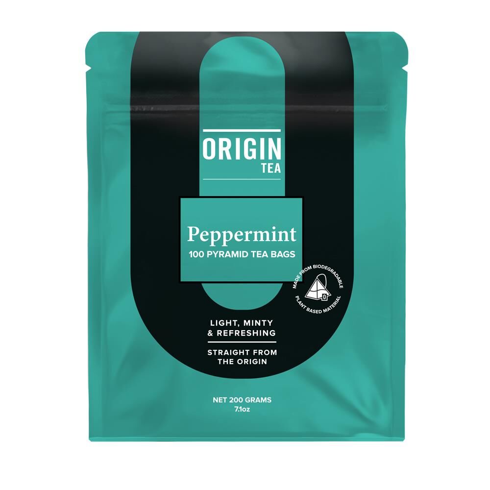 Origin Tea Pyramid Peppermint Tea Bags – 100 Pack