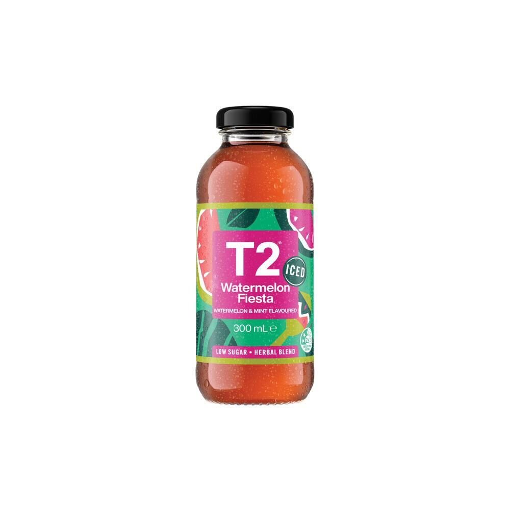 T2 Watermelon Fiesta Iced Tea Low Sugar 300ml – 12 Pack