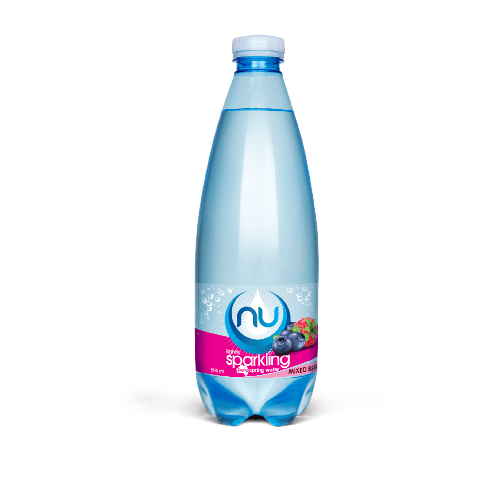 Nu Pure Lightly Sparkling Mixed Berry Flavoured Water 500ml – 12 Pack