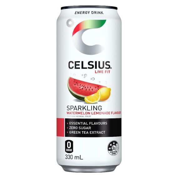 Celsius Sparkling Energy Drink Watermelon Lemonade 330ml – 24 Pack