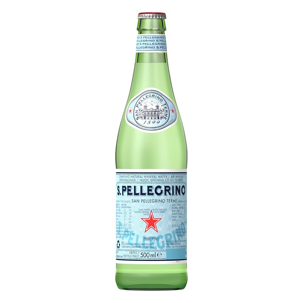 S.Pellegrino Sparkling Mineral Water Glass 500ml – 24 Pack