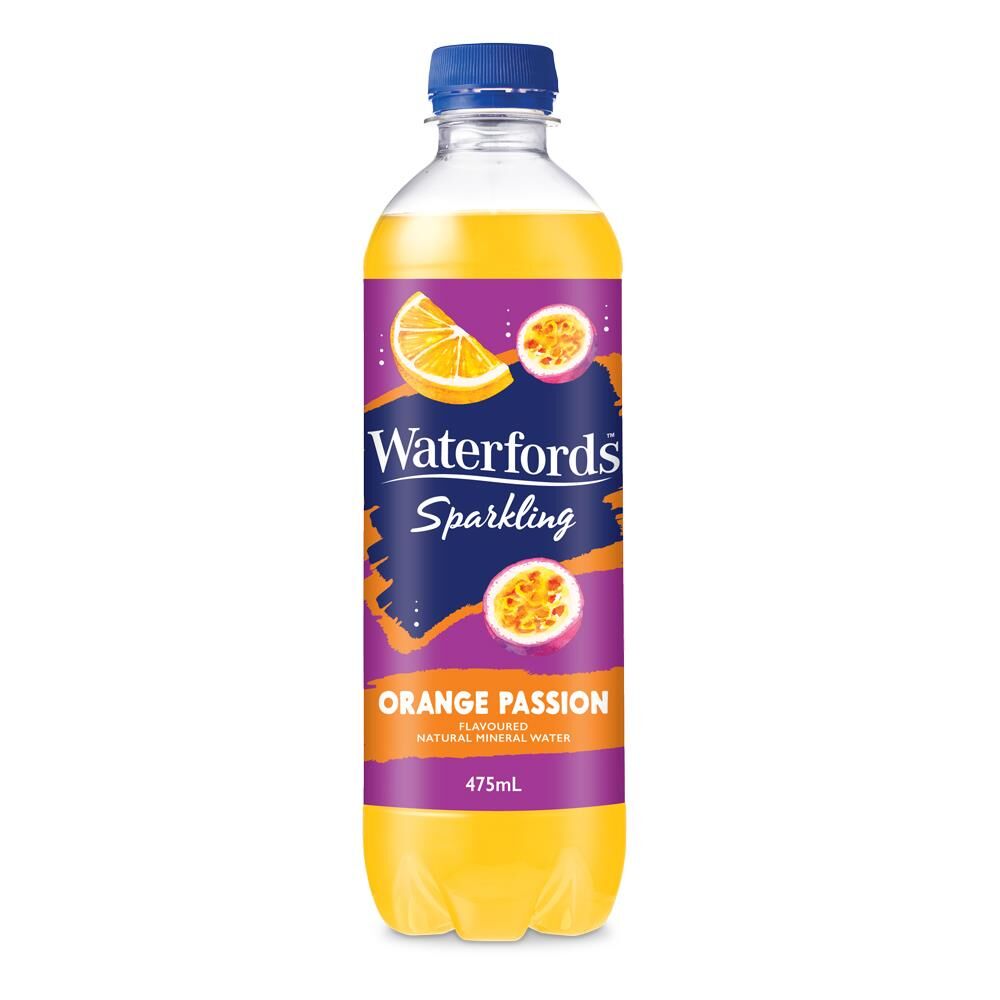 Waterfords Sparkling Water Orange Passion 475ml – 20 Pack