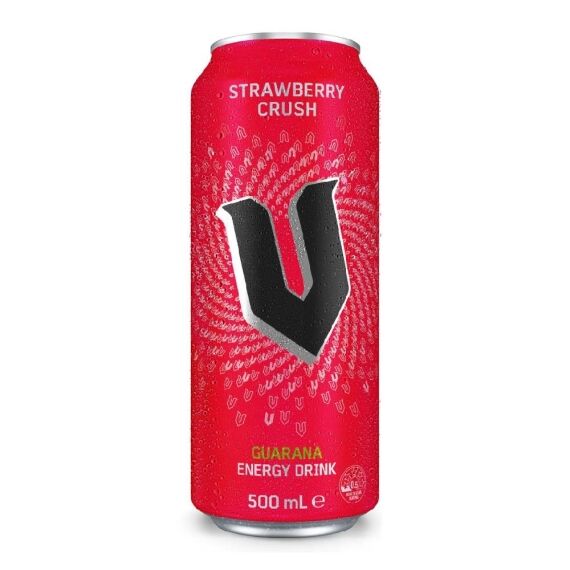 V Energy Drink Strawberry Crush 500ml – 24 Pack (2x12)