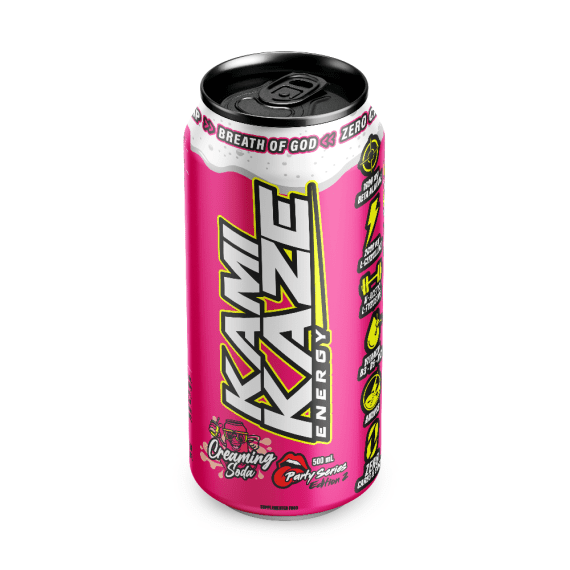 Kamikaze Energy Creaming Soda 500ml – 12 Pack