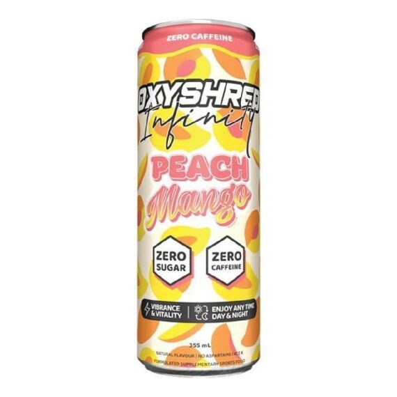 Oxyshred Infinity Peach Mango 355ml – 12 Pack