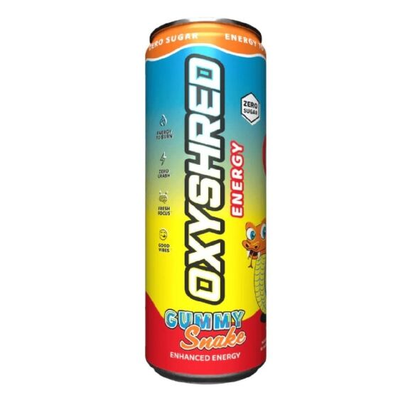 Oxyshred Energy Gummy Snake 355ml – 12 Pack