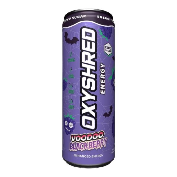 Oxyshred Energy Voodoo Blackberry 355ml – 12 Pack
