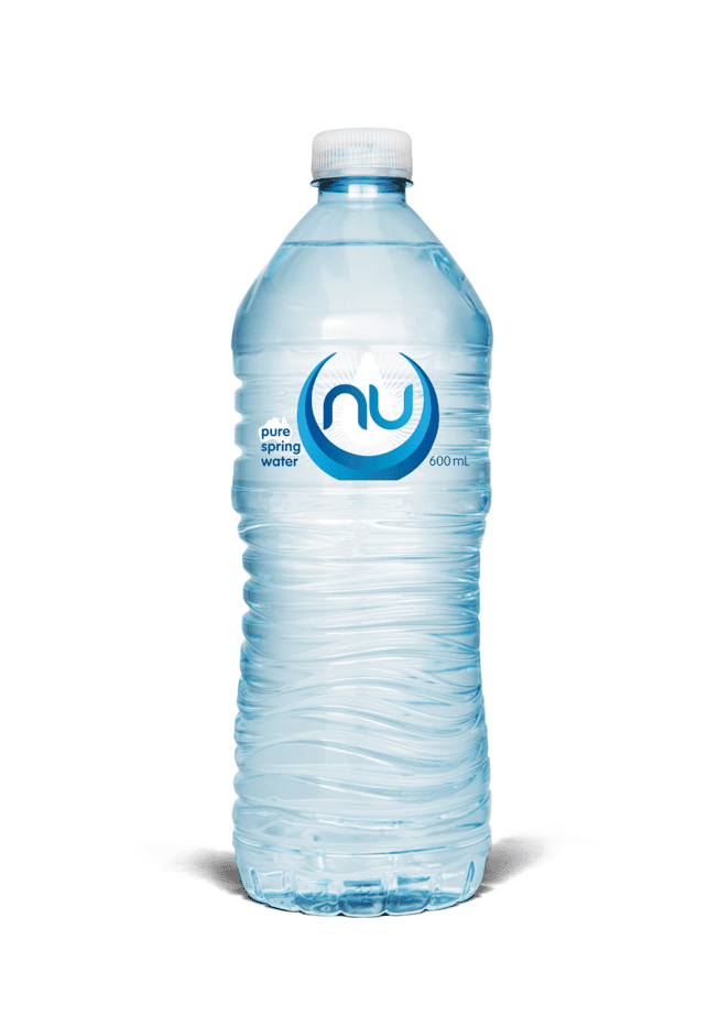 Nu Pure Spring Water Round Bottle 600ml – 24 Pack