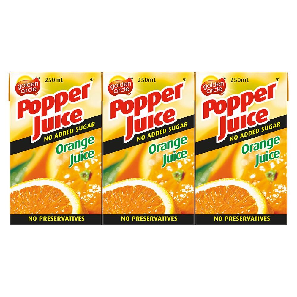 250mL Golden Circle Popper Orange Juice (24)