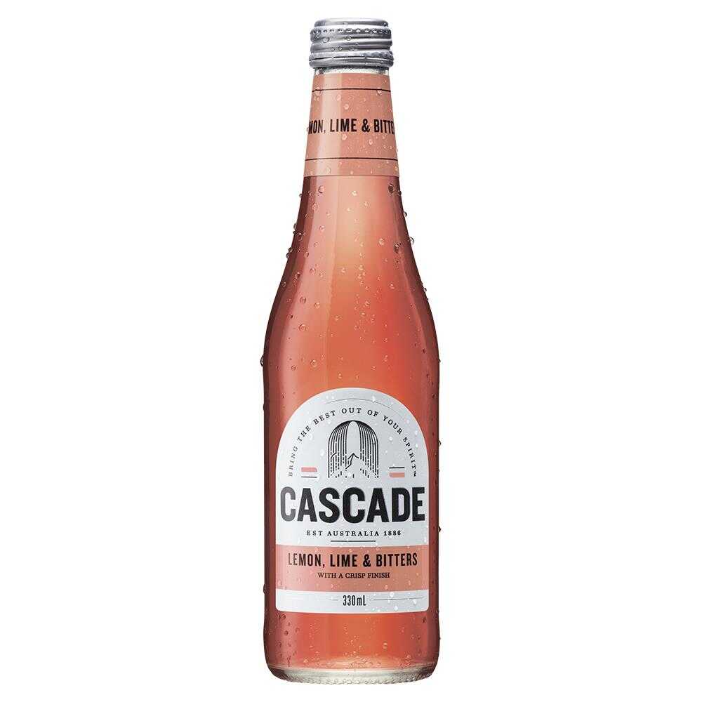 Cascade Lemon Lime & Bitters Glass 330ml – 24 Pack