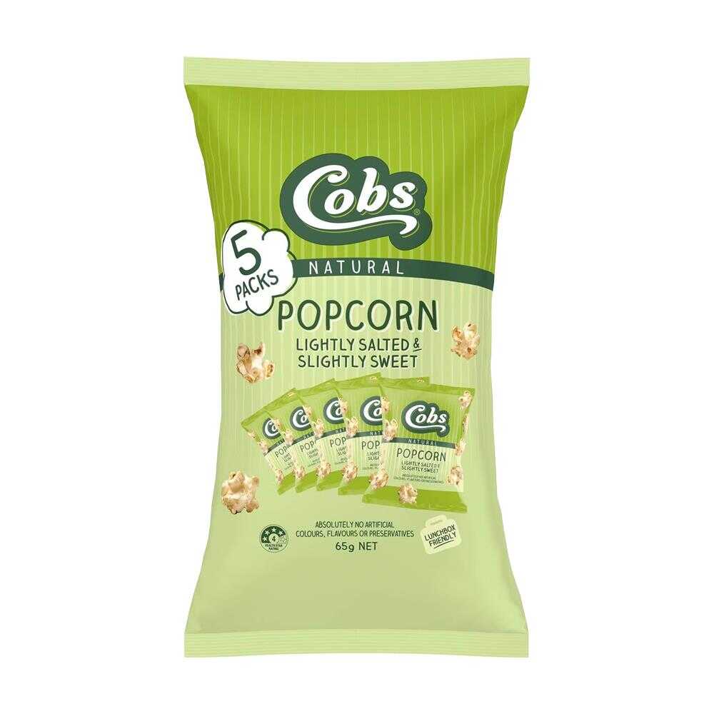Cobs Popcorn Lightly Salted & Slightly Sweet Multipack 65g – 50 Pack (5x10)