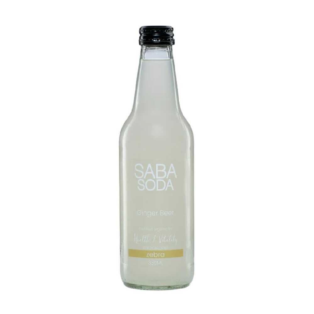 Saba Soda Ginger Beer Zero Sugar 330ml – 12 Pack
