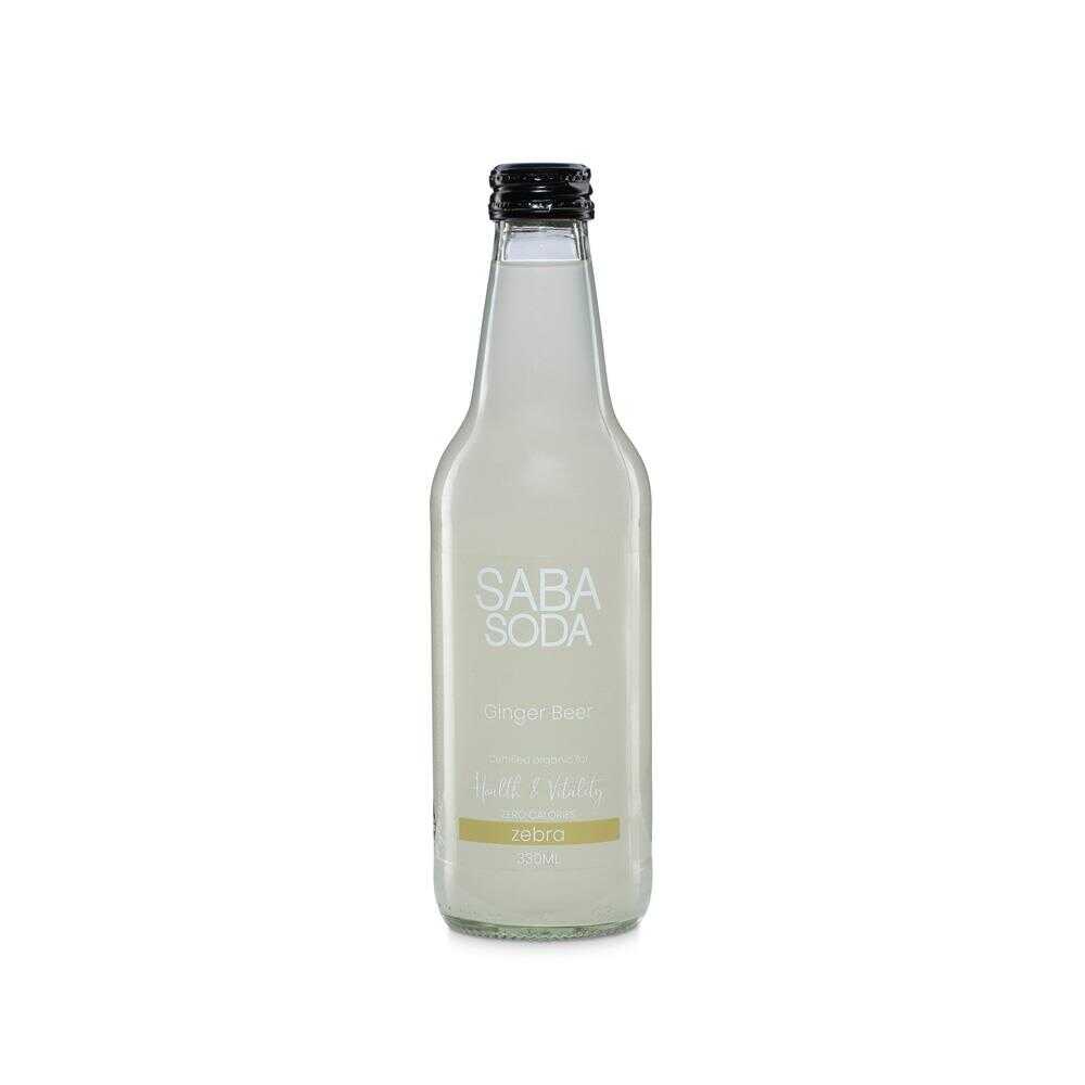 Saba Soda Ginger Beer Zero Sugar 330ml – 12 Pack