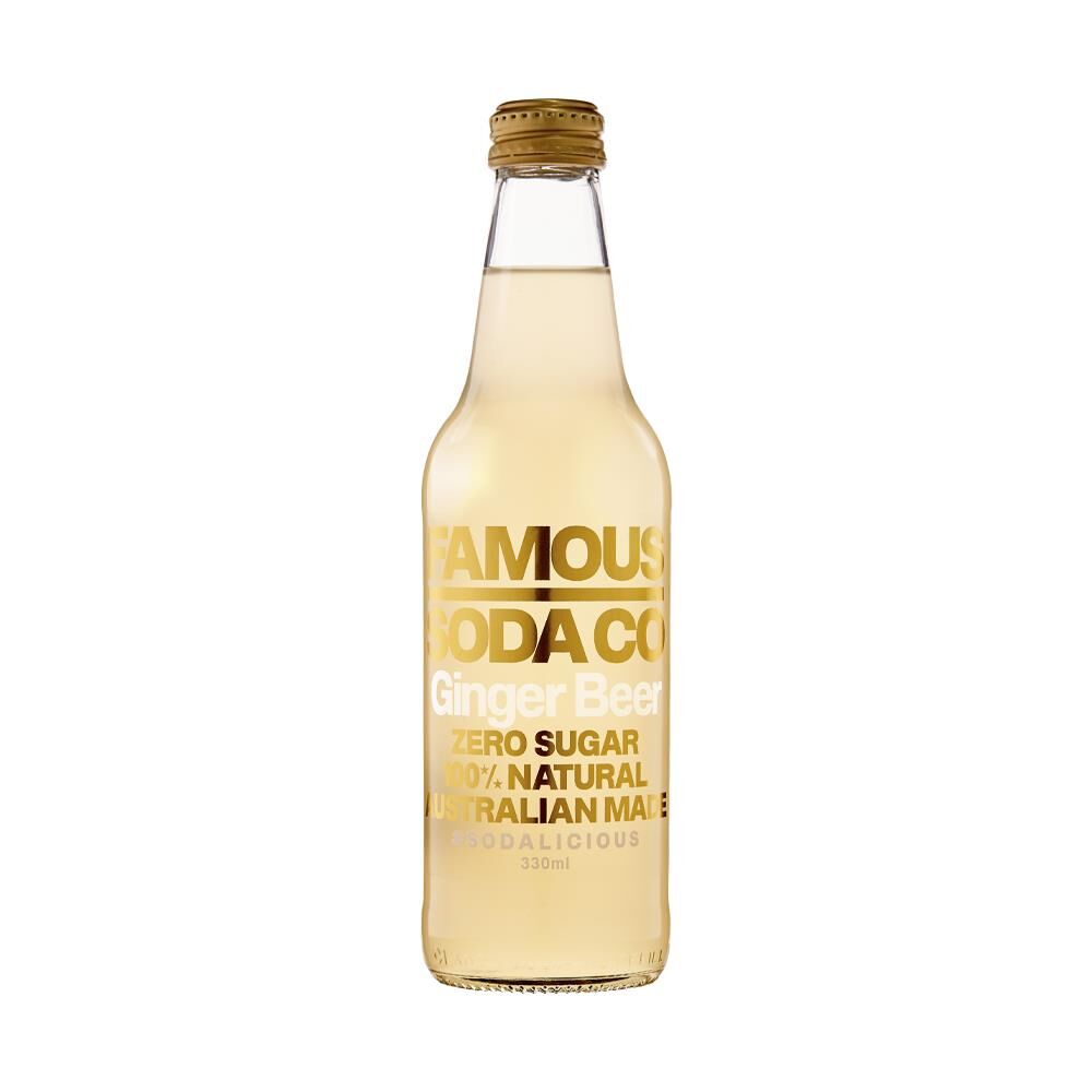 330mL Famous Soda Co. Ginger Beer Glass (12)