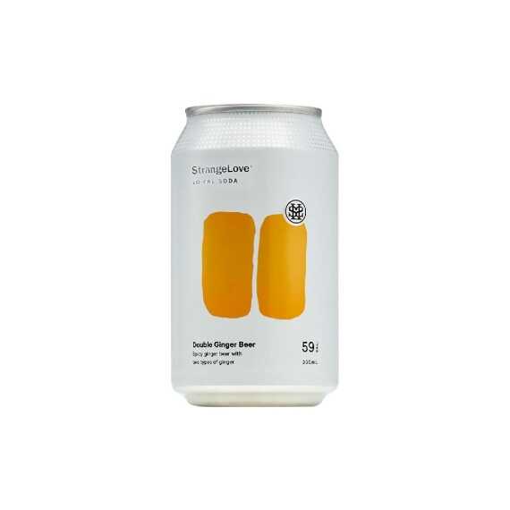 StrangeLove Double Ginger Beer Lo-Cal Soda Cans 330ml – 24 Pack (6x4)