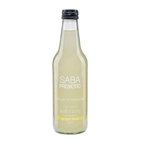 Saba Soda Pineapple & Ginger Zero Sugar 330ml – 12 Pack