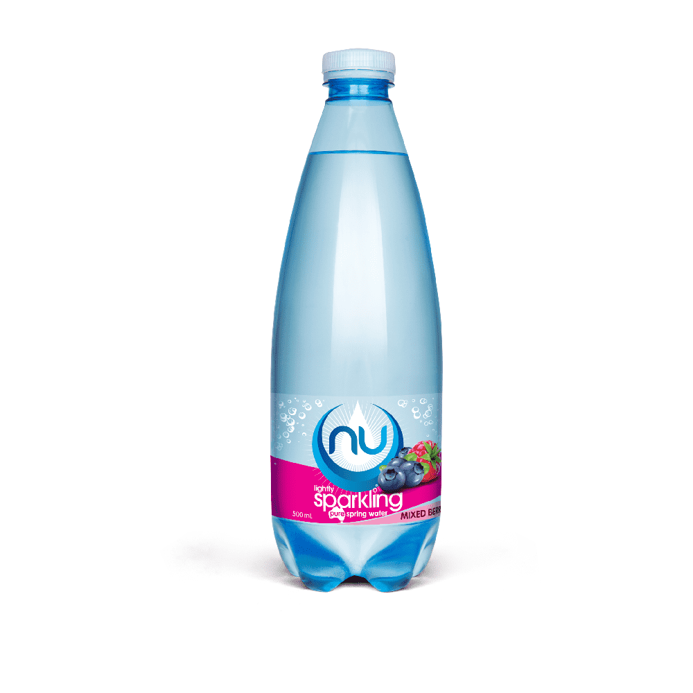 Nu Pure Lightly Sparkling Mixed Berry Flavoured Water 500ml – 12 Pack